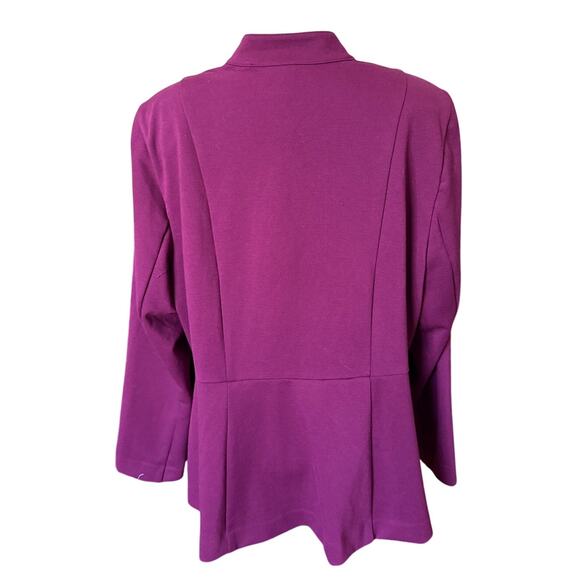 NWT Lane Bryant Zip Up Blazer in Bright Fuschia Size 20 - Picture 3 of 8